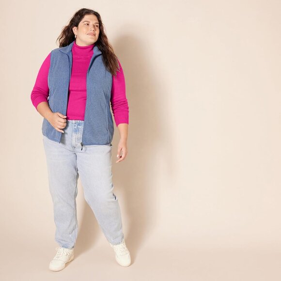 Women's Lightweight Cotton Blend Turtleneck Sweater Plus Size Casual Fashion - Picture 8 of 8